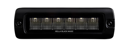 Hella 358176221 Black Magic Mini Lightbar LED de 6.2 in Montaje Empotrado para Camión/ATV/SUV/4x4/Jeep/Tractor, Negro