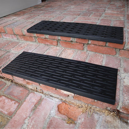 Rubber-Cal "Chelsea" Alfombrillas de goma para escaleras – 9.75 x 29.15 pulgadas, paquete de 6