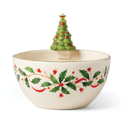 Lenox 893505 - tazón para árbol navideño, diseño navideño