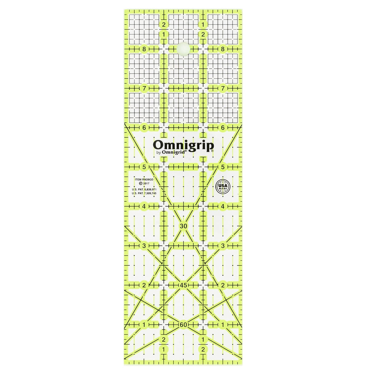 Omnigrid Regla de Acolchado Antideslizante - Rectangular - 3" x 9"