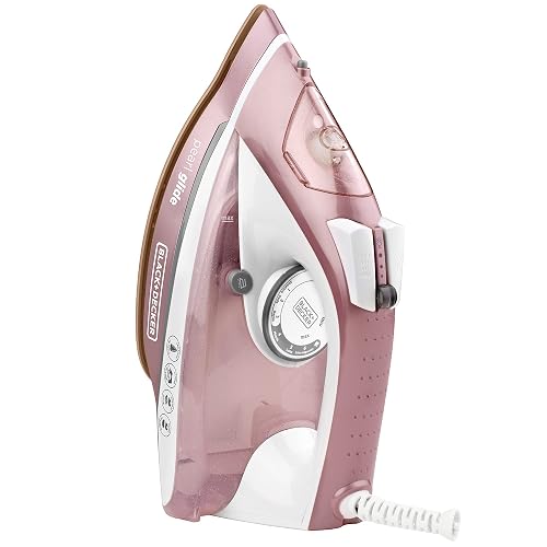 Black+Decker Plancha de Vapor Pearlglide Suela de Cerámica 1200W, IR23972 | Cerámica con infusión de perlas para un mejor deslizamiento y función de autolimpieza
