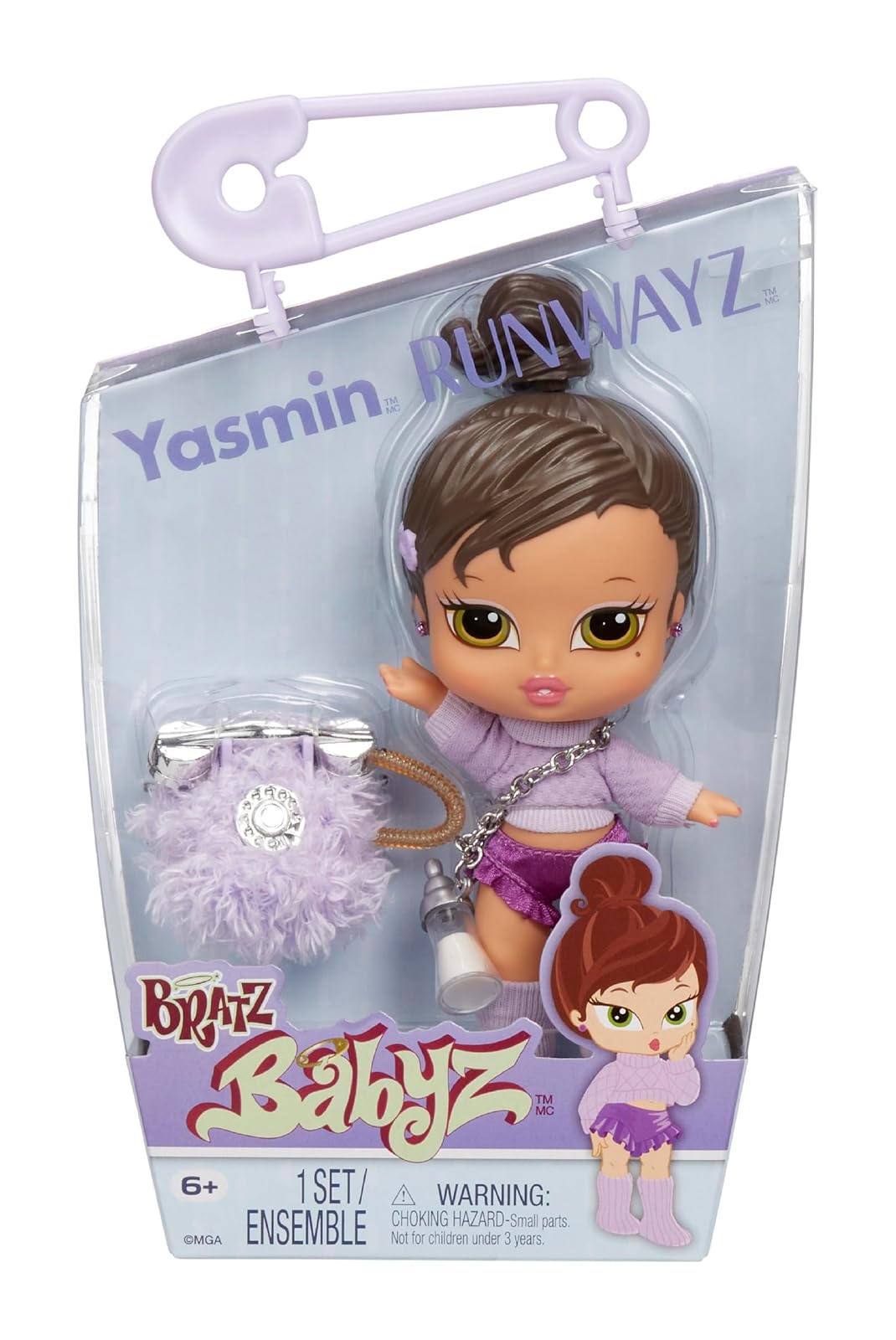 Bratz Babyz Runwayz - Muñeca Bebé de Moda con Accesorios - Yasmin