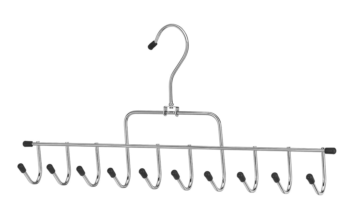 Whitmor - Colgador de Accesorios de 10 Ganchos, 1, Cromo y Negro