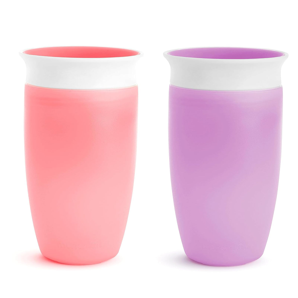 Munchkin Miracle 360 Vaso Entrenador 10oz, Paquete de 2 - Rosado - Purpura - 2 Unidad (Paquete de 1)