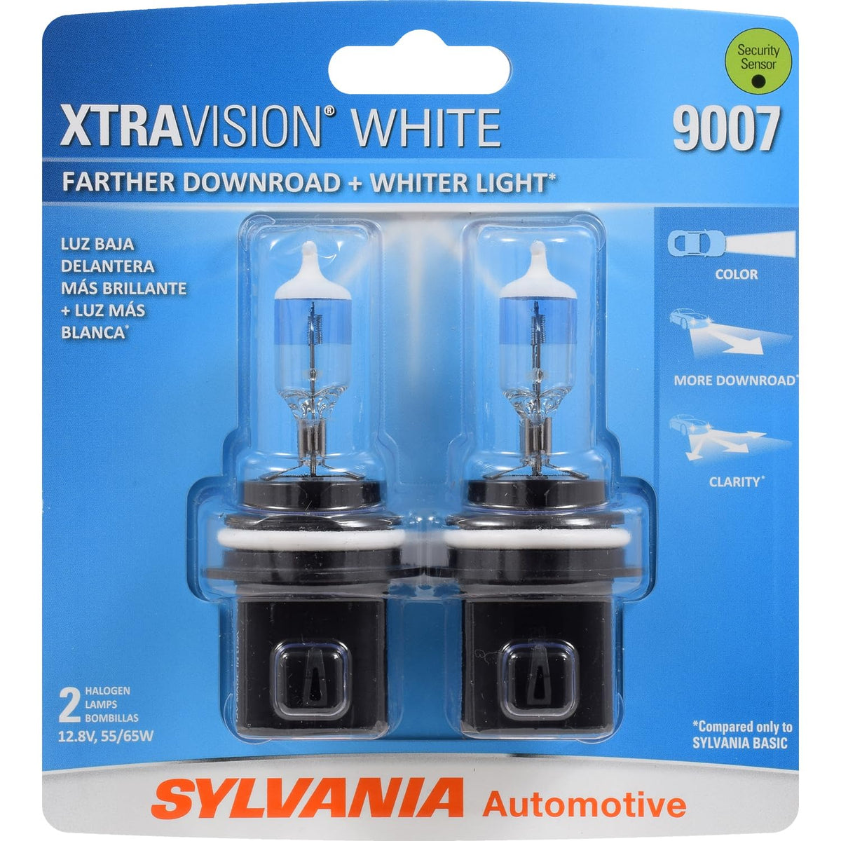 Sylvania 9007 XtraVision White Luz Baja Delantera Duo-Pack