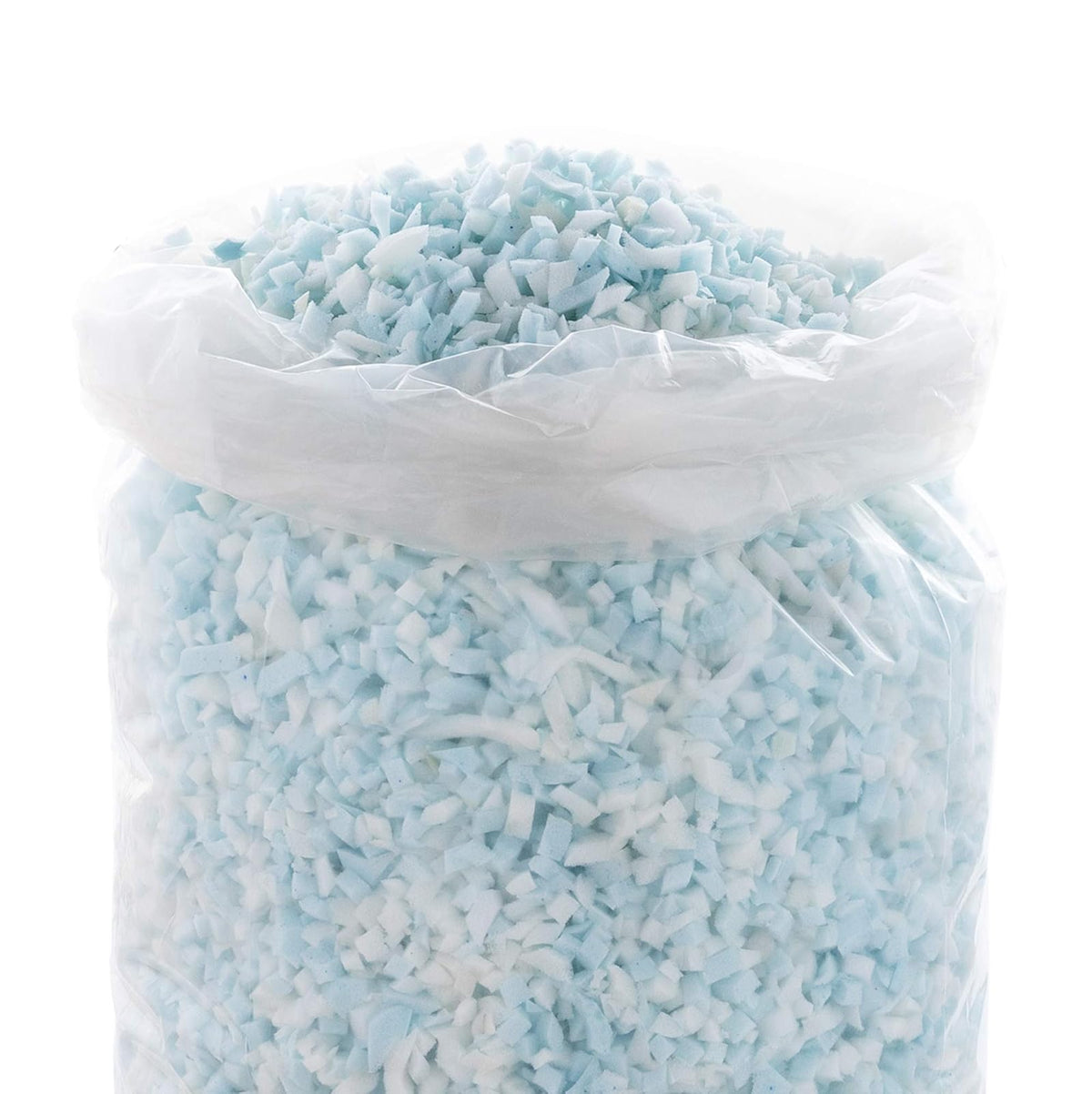 Linenspa Espuma viscoelástica triturada, Espuma Artesanal, Relleno de Repuesto para Almohadas, puf, sillas, Camas para Perros, Animales de Peluche y Manualidades, 2.5 Libras, Azul