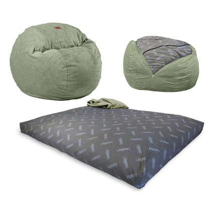 CordaRoy's Chenille Bean Bag Chair, Moss, Full