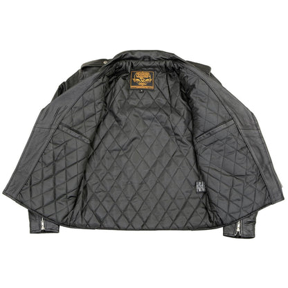 Milwaukee Leather Chamarra de Moto para Hombre, Negro, XL