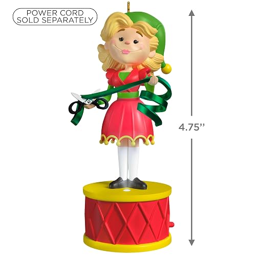Hallmark - Adorno de Navidad 2025, colección Elf Jovie con luz y Sonido, Regalos de película de Navidad
