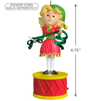 Hallmark - Adorno de Navidad 2025, colección Elf Jovie con luz y Sonido, Regalos de película de Navidad