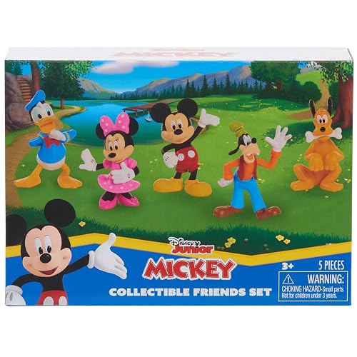 Just Play Conjunto de Figuras coleccionables Mickey Mouse de Disney Junior, Paquete de 5 Figuras coleccionables de 7,6 cm, Juguetes para niños a Partir de 3 años