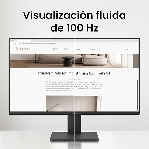 BenQ Monitor GW2491 23.8” 1080p FHD 100Hz IPS HDMI DP Tecnologías para el Cuidado de la Vista Bisel Ultra Delgado Software Eye-Care U