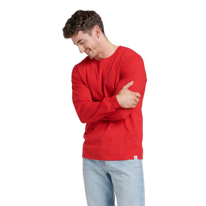 Russell Athletic Playera de Manga Larga de Alto Rendimiento para Hombre - Rojo True - M