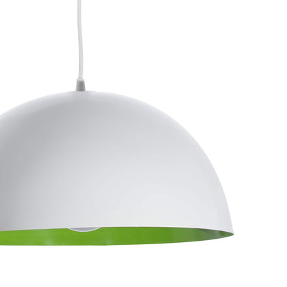MAXXI MX-CL1803/B-3 Candil Decorativo Techo, Pantalla Blanco Interior, color Verde