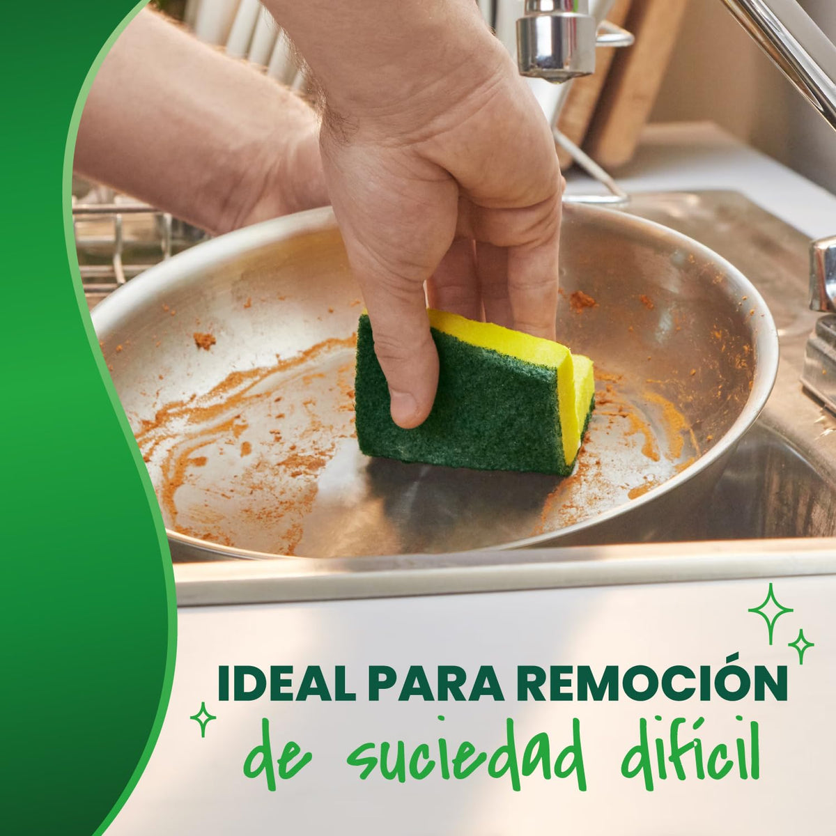 Scotch-Brite Command 3M Sujeta Esponja de Cocina Fibra Esponja La Original Chica 1 Pieza