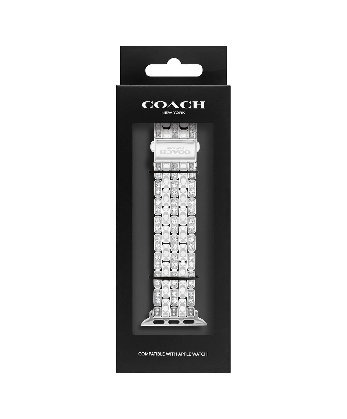 COACH Correa para Apple Watch, compatible con Apple Watch de 38 mm, 40 mm, 41 mm, correa intercambiable, diseño de vidrio para un aspecto deslumbrante, personaliza tu estilo