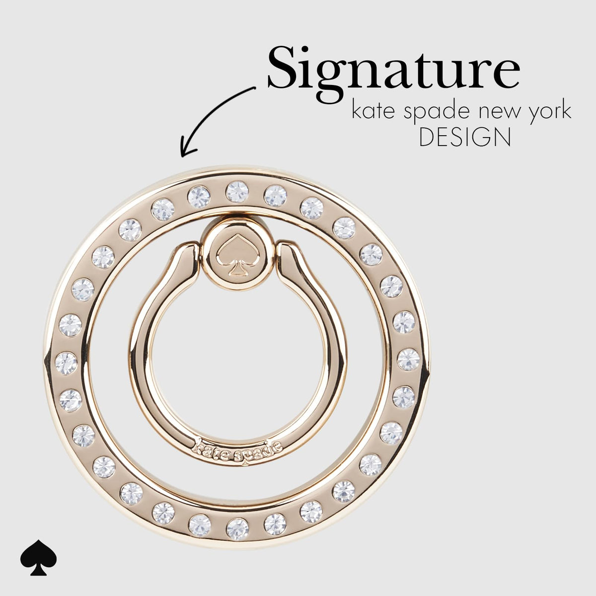 kate spade new york - Anillo magnético para teléfono con Soporte, extraíble y Plegable, Juego en Piedra