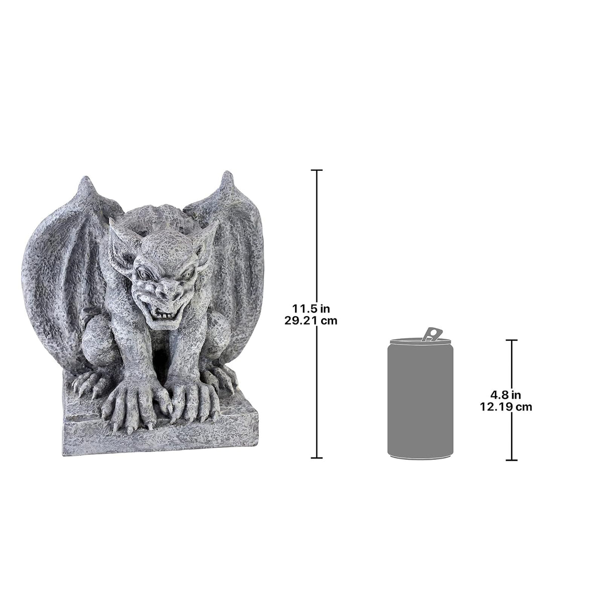 Design Toscano AL52694 Gomorrah - Estatua de decoración gótica Gomorra, 25,7 cm, Piedra Gris