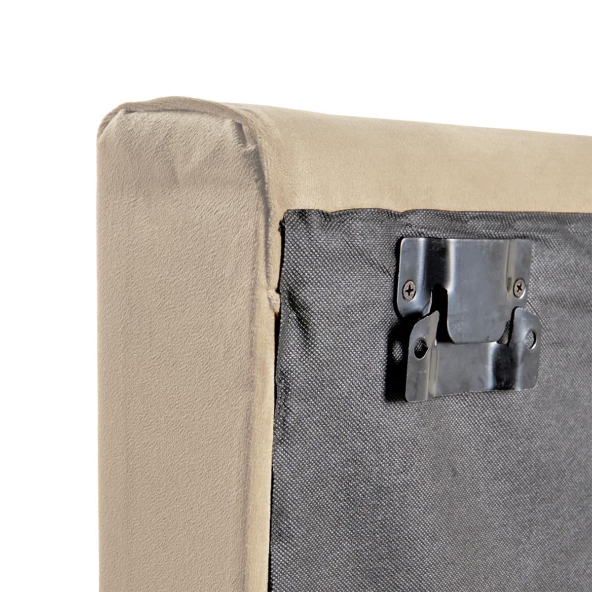Sochic Cabecero Tapizado en Tela Velvet - 3 Paneles para Cabecera con Altura Ajustable Color Beige Ideal para Cama Matrimonial y Queen Size.