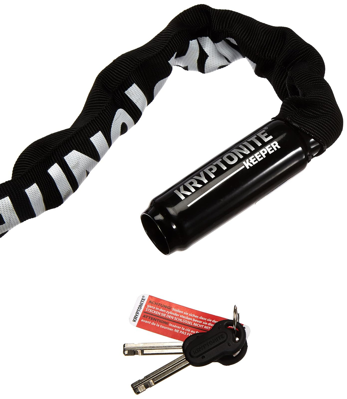 Kryptonite Keeper 712 Candado con Cadena 1.2 m, Negro