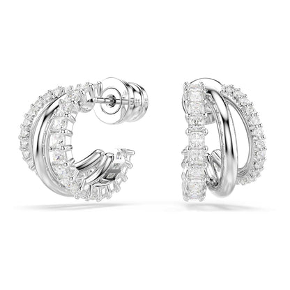 Swarovski Hyperbola Collection, corte redondo, blanco, chapado en rodio