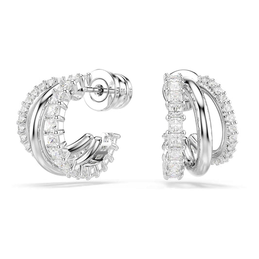 Swarovski Hyperbola Collection, corte redondo, blanco, chapado en rodio