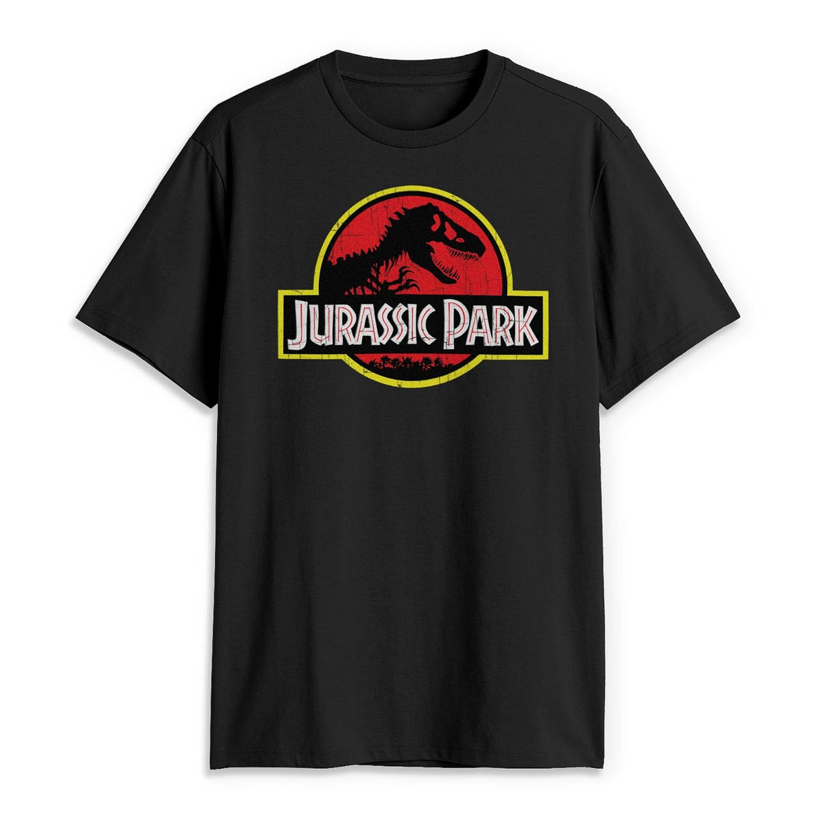 Playera Jurassic Park con Logotipo Clásico para Hombre - CH - negro