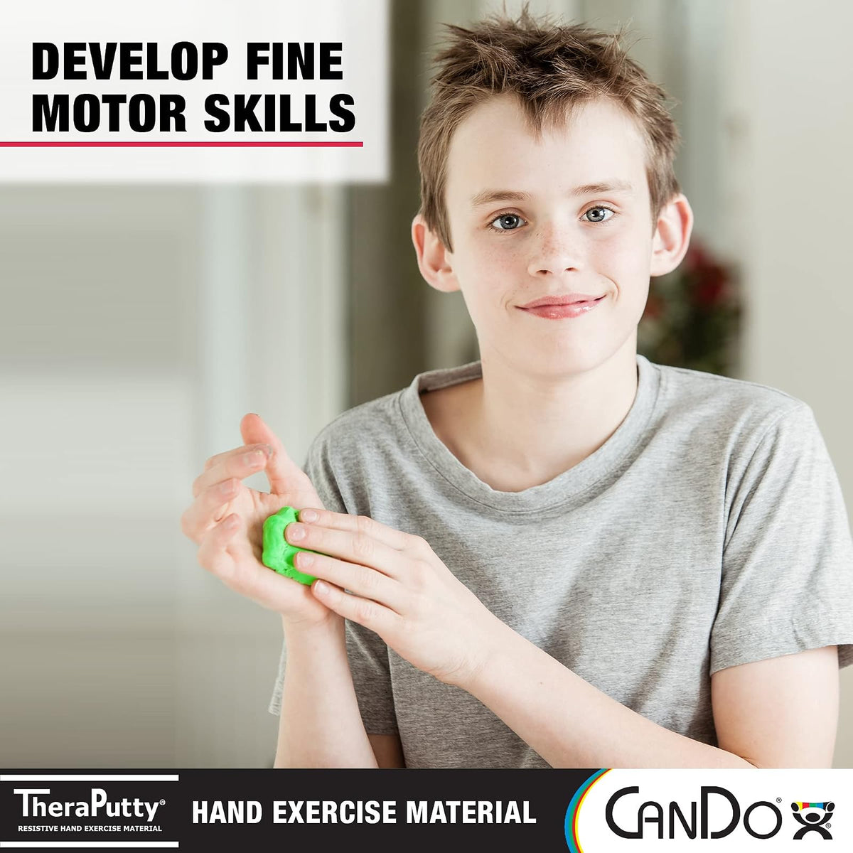 CanDo TheraPutty - Masilla de ejercicio de mano estándar para rehabilitación, ejercicios, terapia de manos, terapia ocupacional, fortalecimiento de manos, mejora las habilidades motoras, alivio del estrés