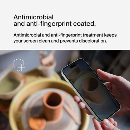 Belkin Protector de Pantalla de Vidrio Templado de Privacidad para iPhone 15 y 14 Pro, Resistente a Arañazos, Incluye Bandeja de Alineación para Aplicación Sin Burbujas