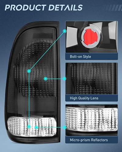 Nilight Conjunto de Luz Trasera Compatible con F-150 F-250 F-350 F-450 F-550 Super Duty 1997-2007