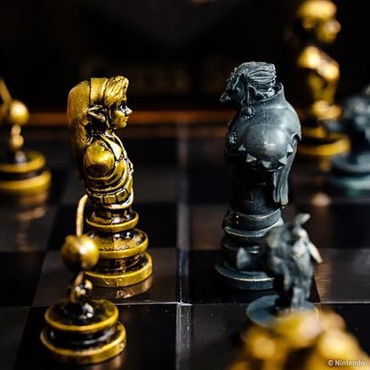 The Legend of Zelda Collector's Chess Set, Juego de Estrategia Link vs. Ganondorf, 32 Piezas Personalizadas de héroe y Villano, Juego de Mesa clásico para fanáticos de Zelda, con Licencia Oficial de