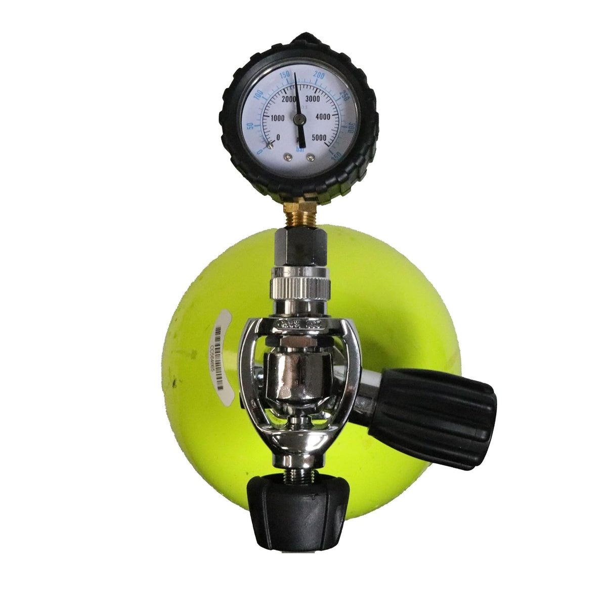 Scuba Choice - Comprobador de presión de tanque de yugo de buceo 5000 PSI 350 BAR - Medidor de presión preciso para tanques de válvulas de yugo 7 pulgadas de largo 2-1/4 pulgadas de ancho - Fabricado