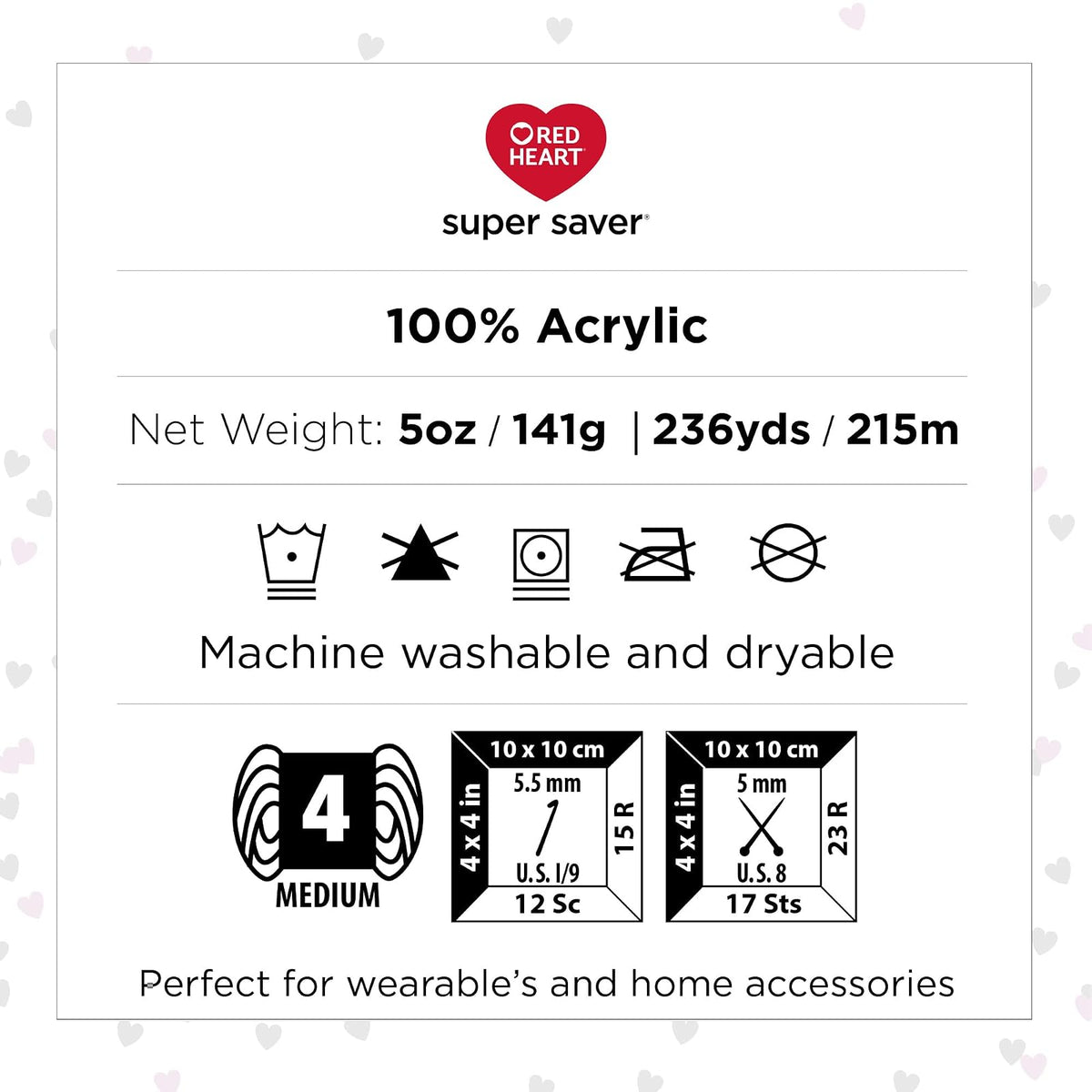 Red Heart Super Saver Mexicana - Paquete de 3 hilos de 141 g/5 oz - Acrílico - 4 medianos (peinados) - 364 yardas - Tejer/Crochet