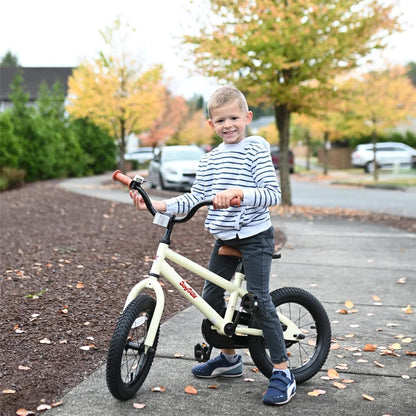 JOYSTAR Totem Bicicleta para niños con ruedas de entrenamiento para bicicleta de 12 14 16 18 pulgadas, soporte para bicicleta de 18 pulgadas, para niños de 2 a 9 años y niñas (azul marfil rosa verde plateado)