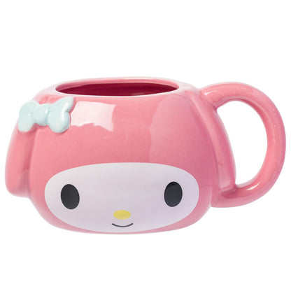 Silver Buffalo Taza de Cerámica 3D Hello Kitty, 20 oz - Sanrio Hello Kitty y amigos con mi melodía