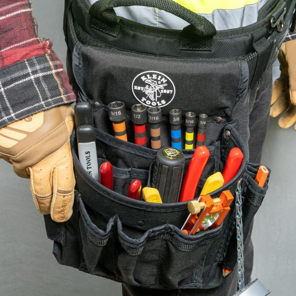 Klein Tools 32950 - Juego de destornilladores de tuercas huecas con asa, magnético, codificado por colores, 6 tamaños hexagonales SAE y mango incluido