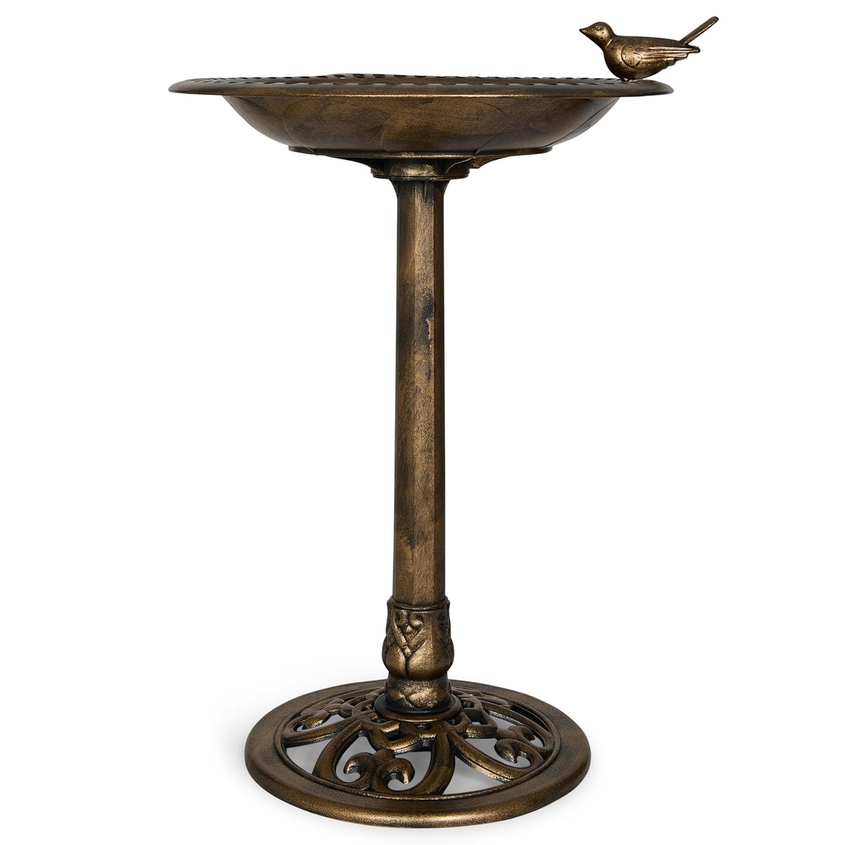 Backyard Expressions Baño de Pájaros de Poliresina, 30 pulg - bronce - Modelo 2023