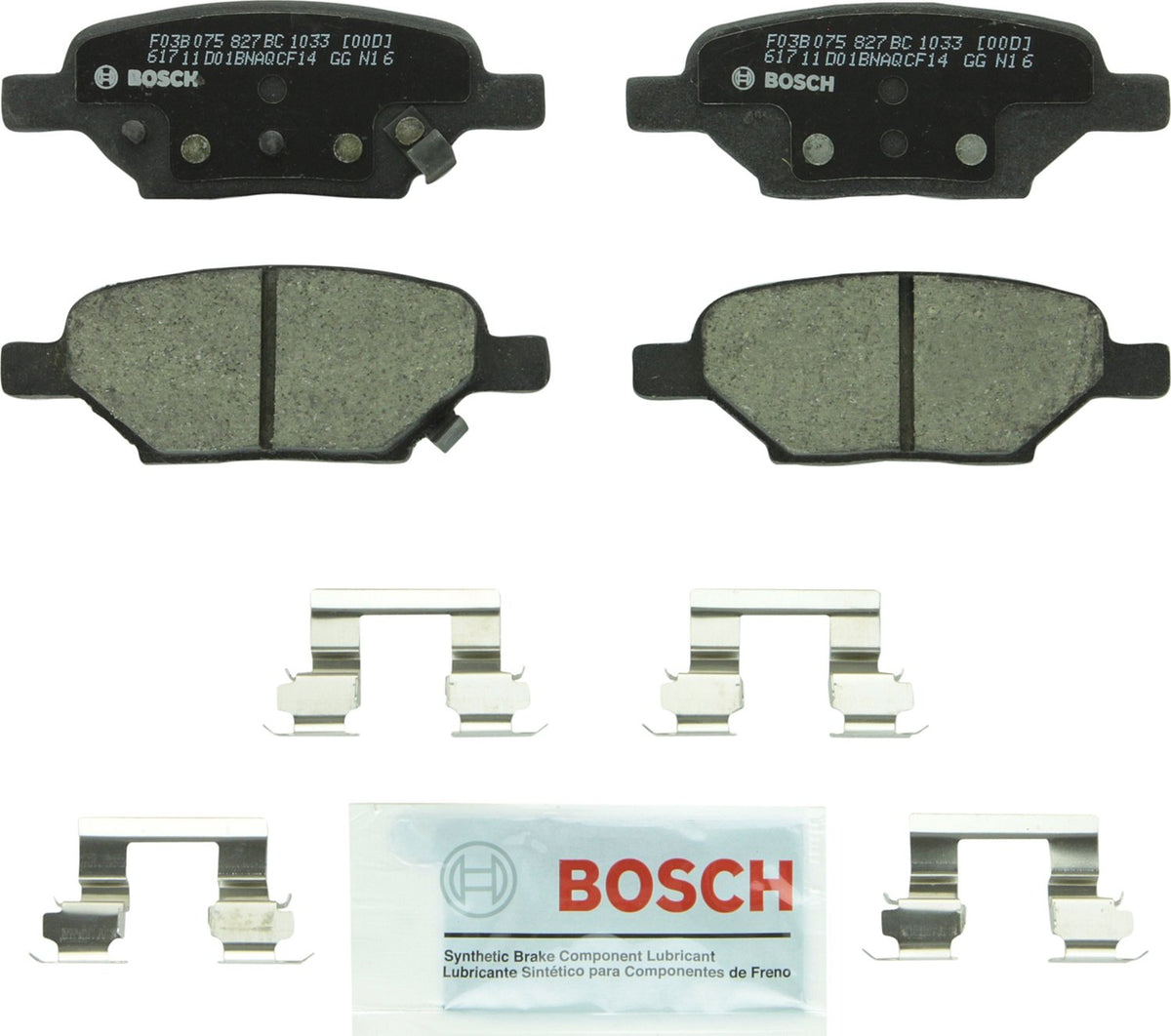 Bosch QuietCast Premium Pastillas de Freno Cerámicas - Posterior - 1033 - 1000-1099