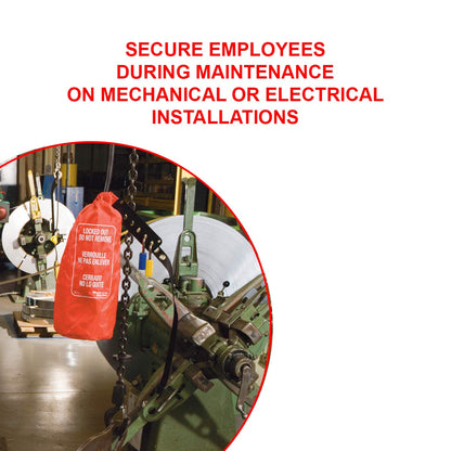Master Lock 453L Lockout Tagout Cubierta de control de enchufe y polipasto de gran tamaño