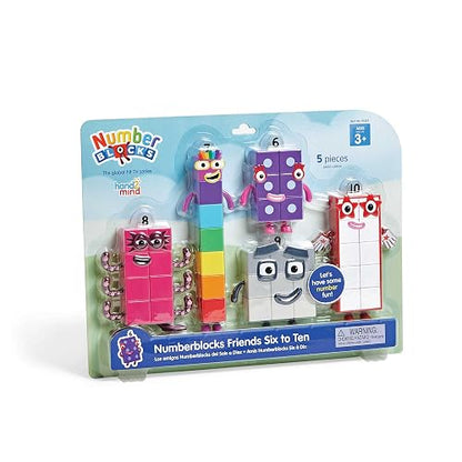 hand2mind Numberblock Friends Six to Ten Figures, Conjunto de Figuras de Acción Caricaturas, Figuras de Juguete, Conjuntos con Figuras de Acción, Pequeñas Figuras para Niños, Juguetes de Números