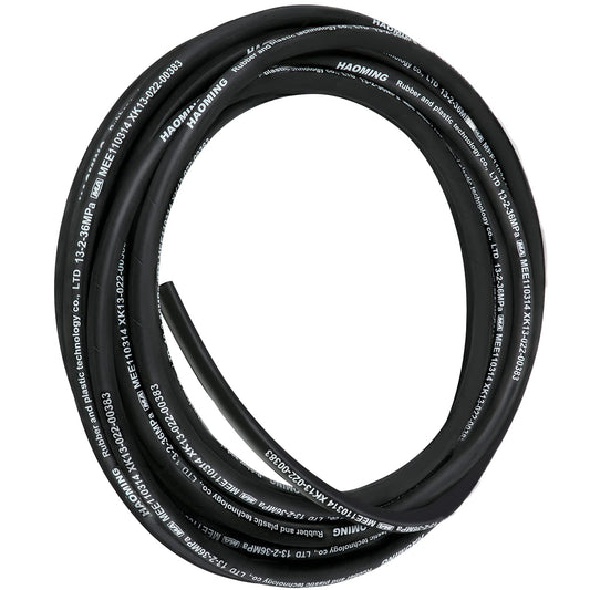 VEVOR - Manguera hidráulica de goma de 50 pies con 2 trenzas de alambre de acero de alta resistencia, diámetro interior de 1/2 pulgadas, 5000 PSI máximo, manguera hidráulica a granel de -40 °C a 250