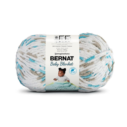 Bernat Baby Blanket Estambre Chenilla para Bebé - 1 paquete - LITTLE TEAL DOVE PRINT