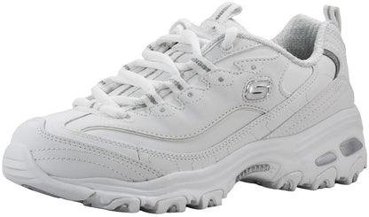 Skechers - Tenis de Noche para Mujer con Manos Libres, Summits - 23.0 cm - Blanco - Plata