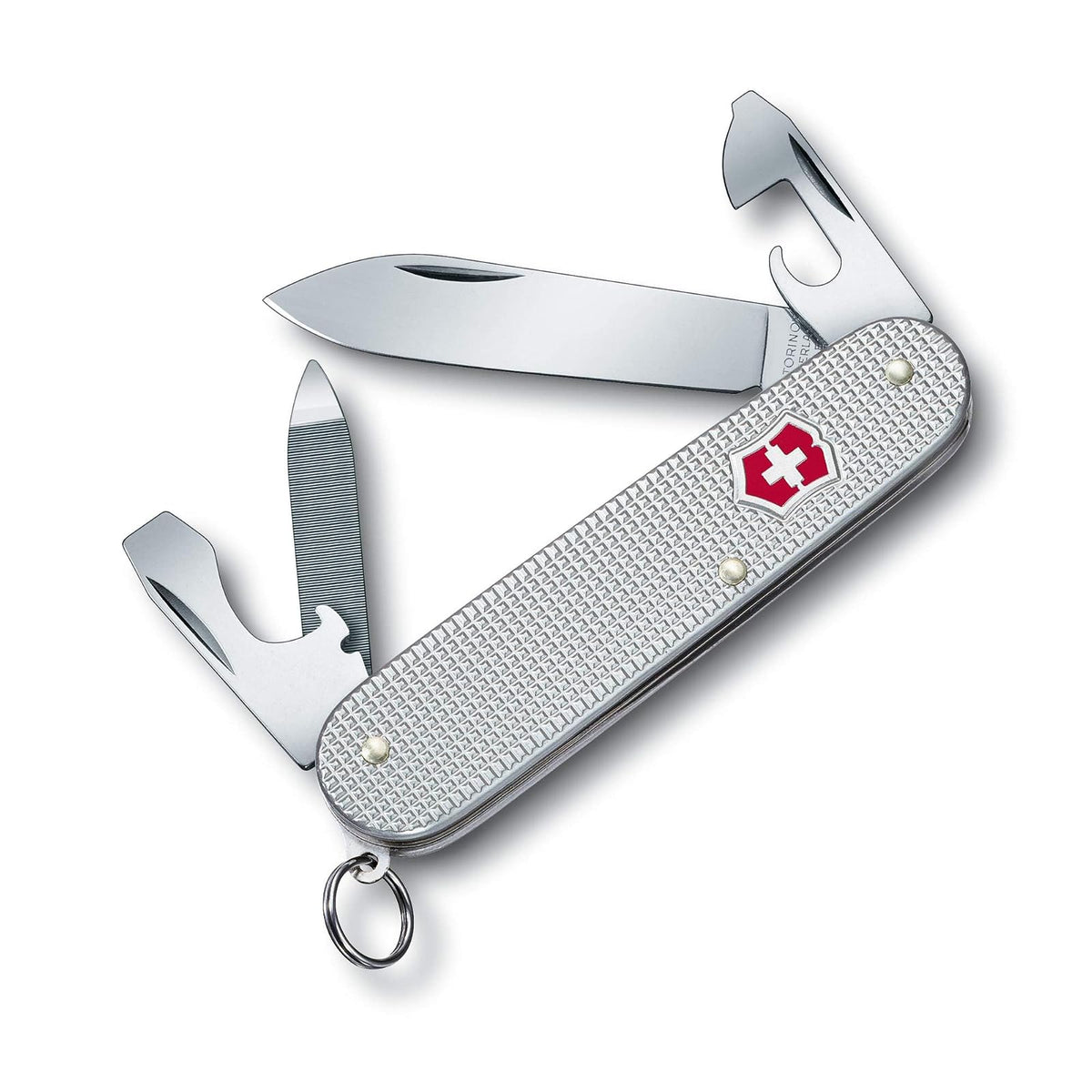 Victorinox - Cuchillo multiherramienta Swiss Army Cadet, acero inoxidable, mango de metal