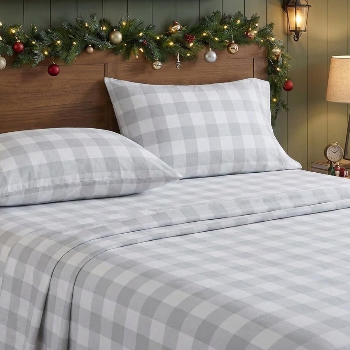 Eddie Bauer - Juego de sábanas Individuales, Ropa de Cama de Franela de algodón cálido y Transpirable con Bolsillos Profundos, Cepillado para Mayor suavidad, acogedora decoración del hogar,
