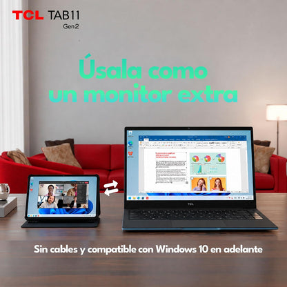 TCL Tab 11 Gen2 | Tablet Android 14 | Pantalla 10.95” | 6GB RAM + 256GB | Incluye T-Pen y Flip Cover