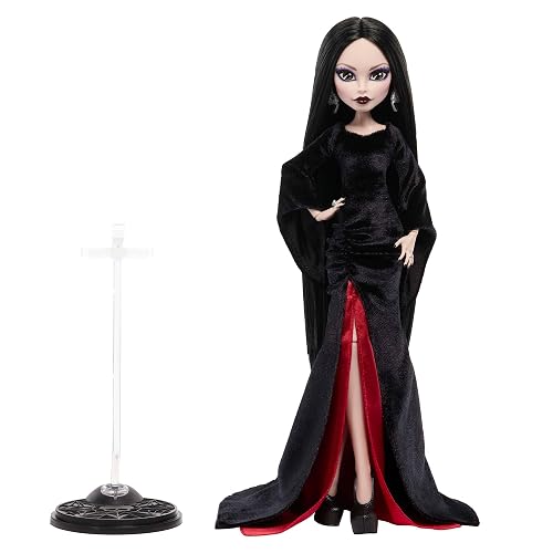 Monster High Skullector Muñeca de Colección Morticia 6+ Años | Inspirada en un ícono gótico; figura premium para exhibición