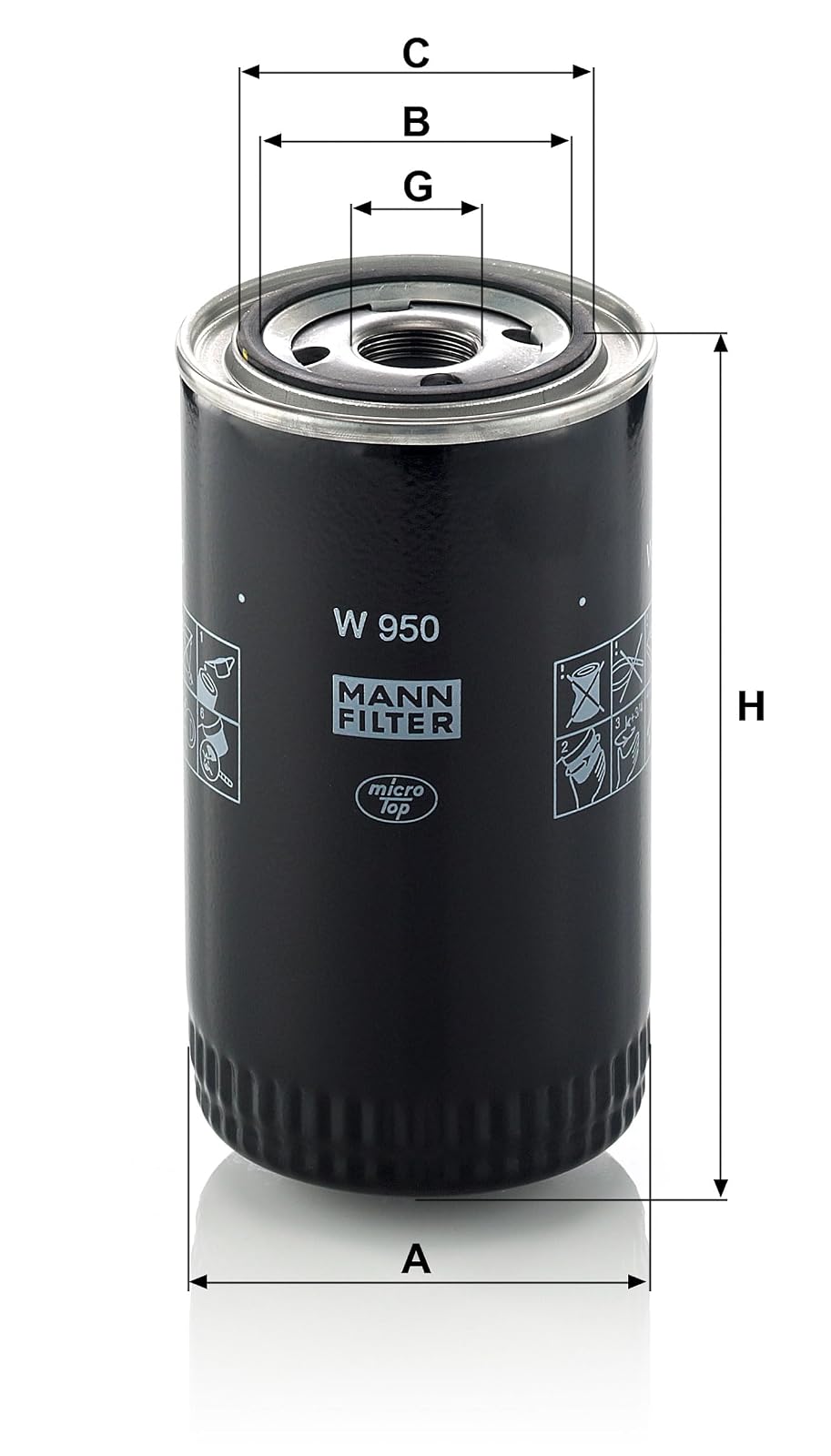 mann filter W950 spin-on Filtro de aceite