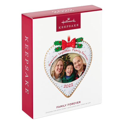 Hallmark Keepsake Adorno de Navidad 2022 con Fecha de año, Marco de Fotos para Galletas Family Forever