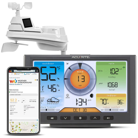 AcuRite 01540M 5-in-1 Weather Station with Wi-Fi Connection to Weather Underground